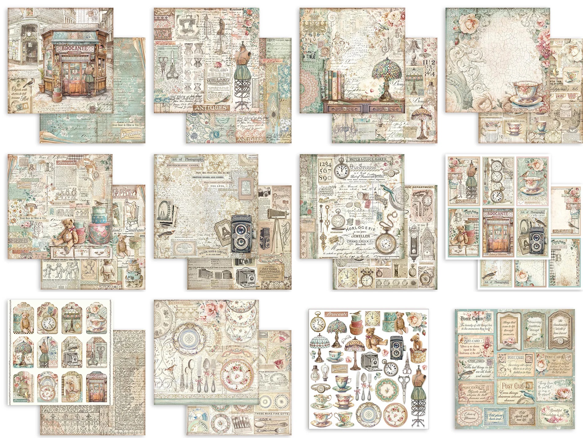 Stamperia - BROCANTE ANTIQUES 12x12 - scrapbookové papíry