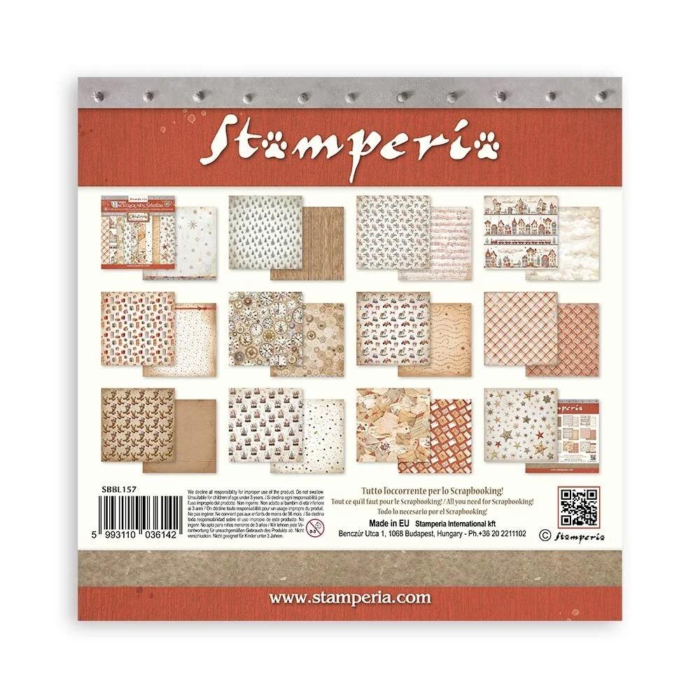 Stamperia - CHRISTMAS MAXI BACKGROUNDS 12x12 - scrapbookové papíry