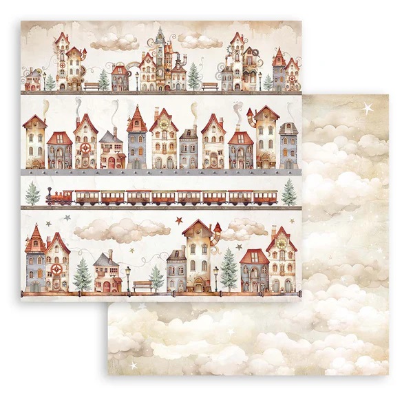 Stamperia - CHRISTMAS MAXI BACKGROUNDS 12x12 - scrapbookové papíry
