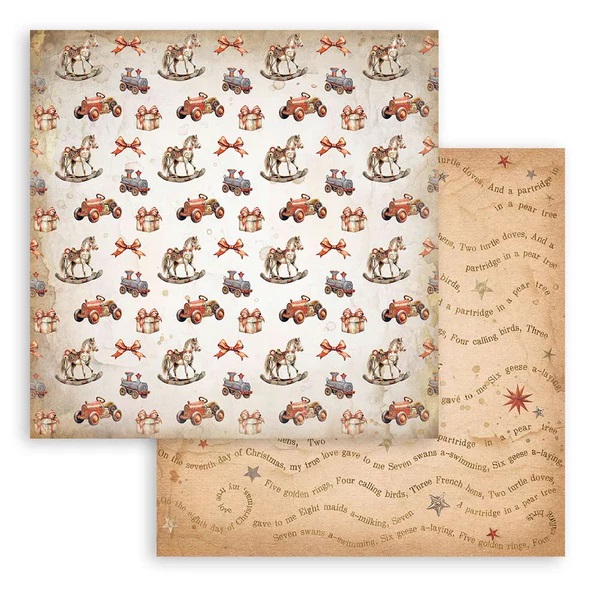 Stamperia - CHRISTMAS MAXI BACKGROUNDS 12x12 - scrapbookové papíry