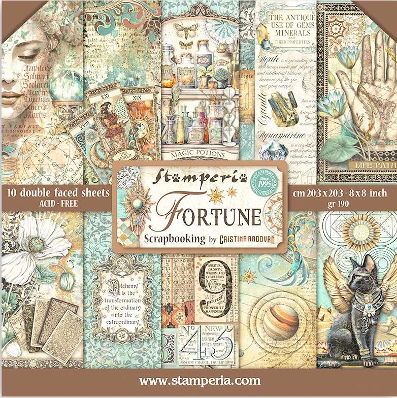 Stamperia - FORTUNE 8x8 - scrapbookové papíry