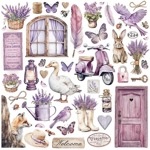 Stamperia - LAVENDER 8x8 - scrapbookové papíry