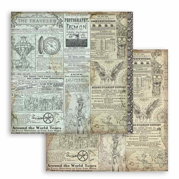 Stamperia - SIR VAGABOND 8x8 - scrapbookové papíry