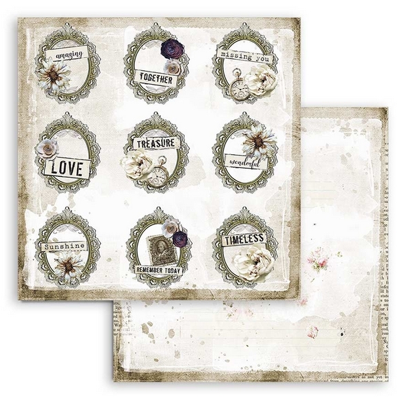 Stamperia - ROMANTIC / JOURNAL 8x8 - scrapbookové papíry