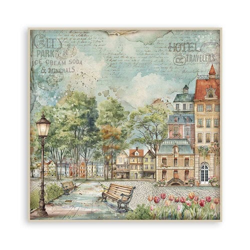 Stamperia - ART OF TRAVELLING MAXI PAD 8x8 - scrapbookové papíry