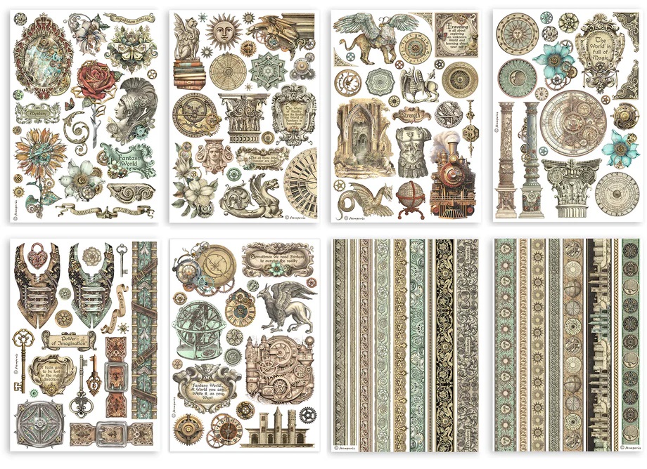 Stamperia - FANTASY WORLD Washi Pad - washi samolepky