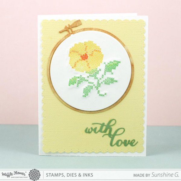 *** Waffle Flower - STITCHED MORNING GLORIES - silikonová razítka