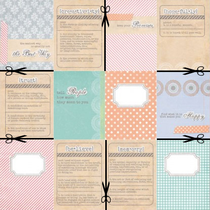 *** 7 Dots Studio - HOPEFULLY / Never Let Me Go - scrapbooková čtvrtka