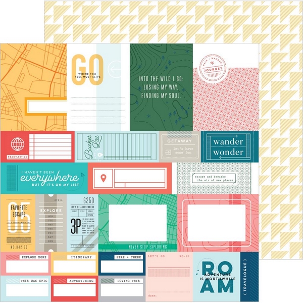 *** Pinkfresh Studio - OUT AND ABOUT / Bucket List - scrapbooková čtvrtka