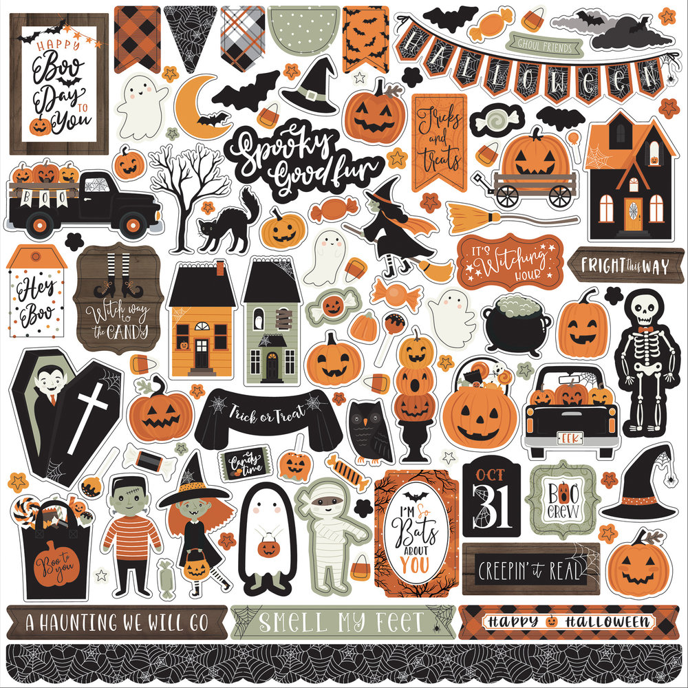 Echo Park - SPOOKY Element Stickers - samolepky