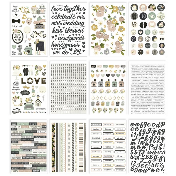 Simple Stories - HAPPILY EVER AFTER Sticker Book - samolepky