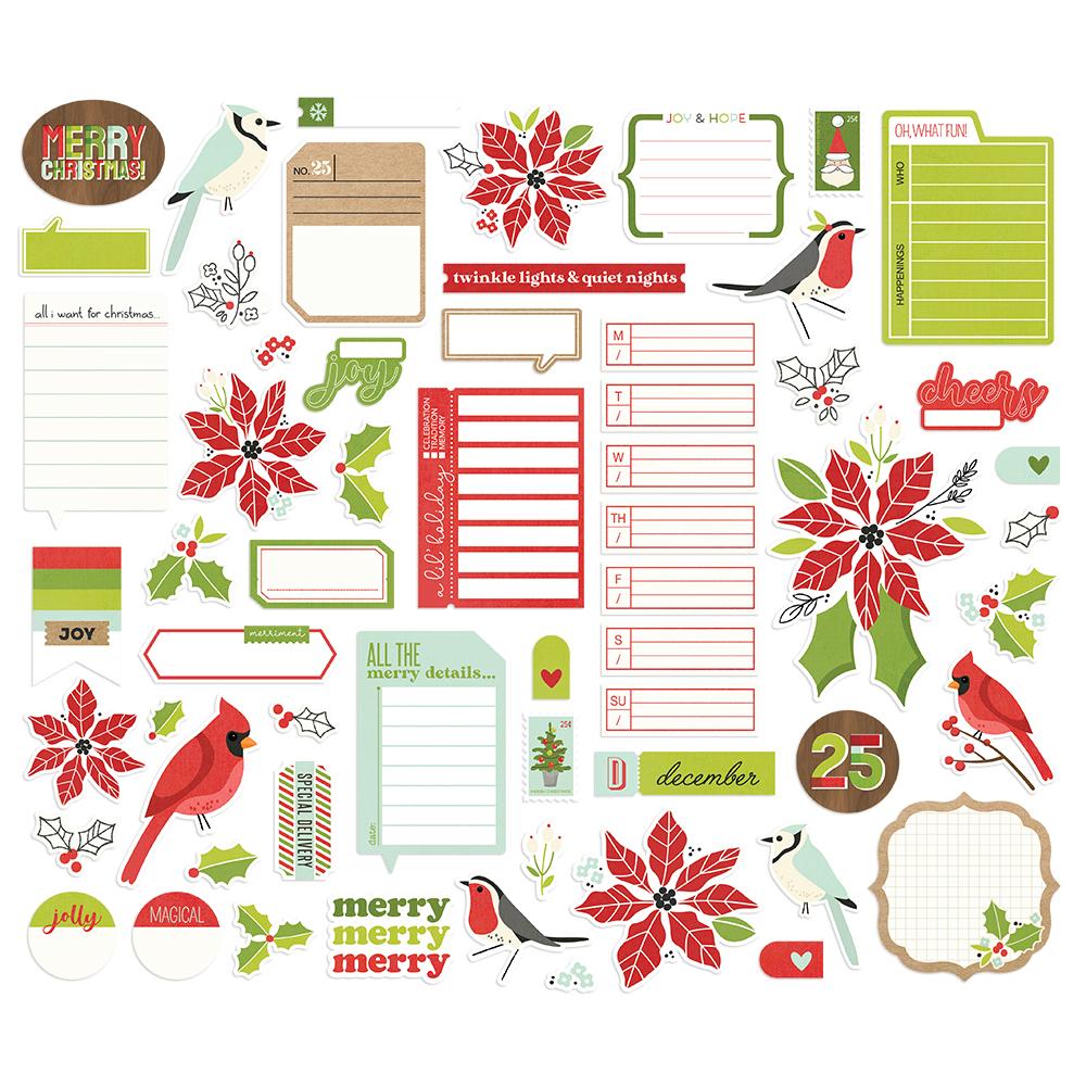 *** Simple Stories - MAKE IT MERRY Journal Bits - papírové výřezy