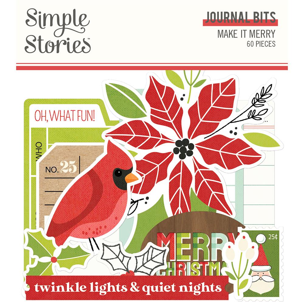 *** Simple Stories - MAKE IT MERRY Journal Bits - papírové výřezy