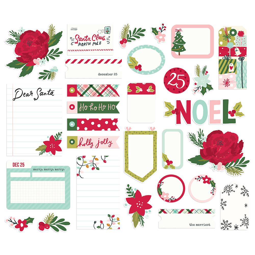 *** Simple Stories - HOLLY DAYS Journal Bits - papírové výřezy