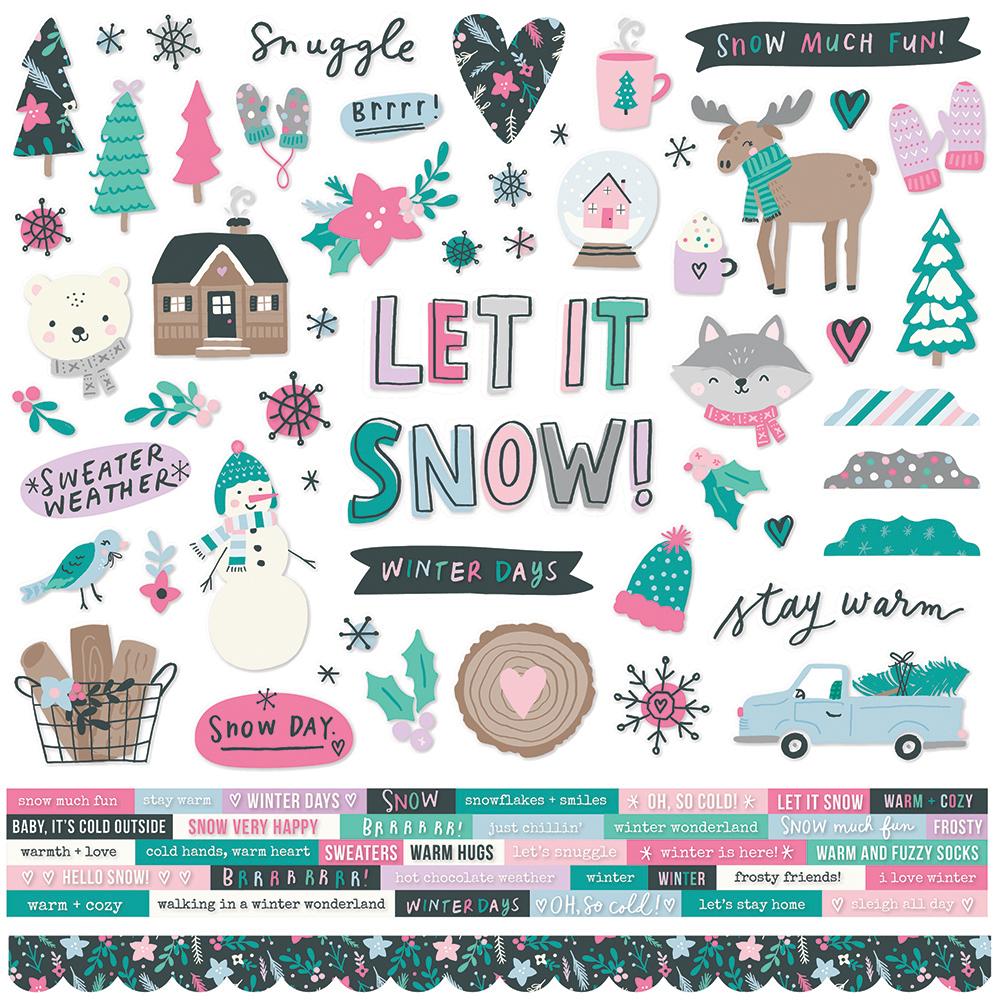 Simple Stories - FEELIN´ FROSTY Combo Stickers - samolepky