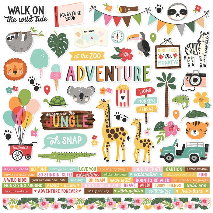 Simple Stories - INTO THE WILD Combo Stickers - samolepky