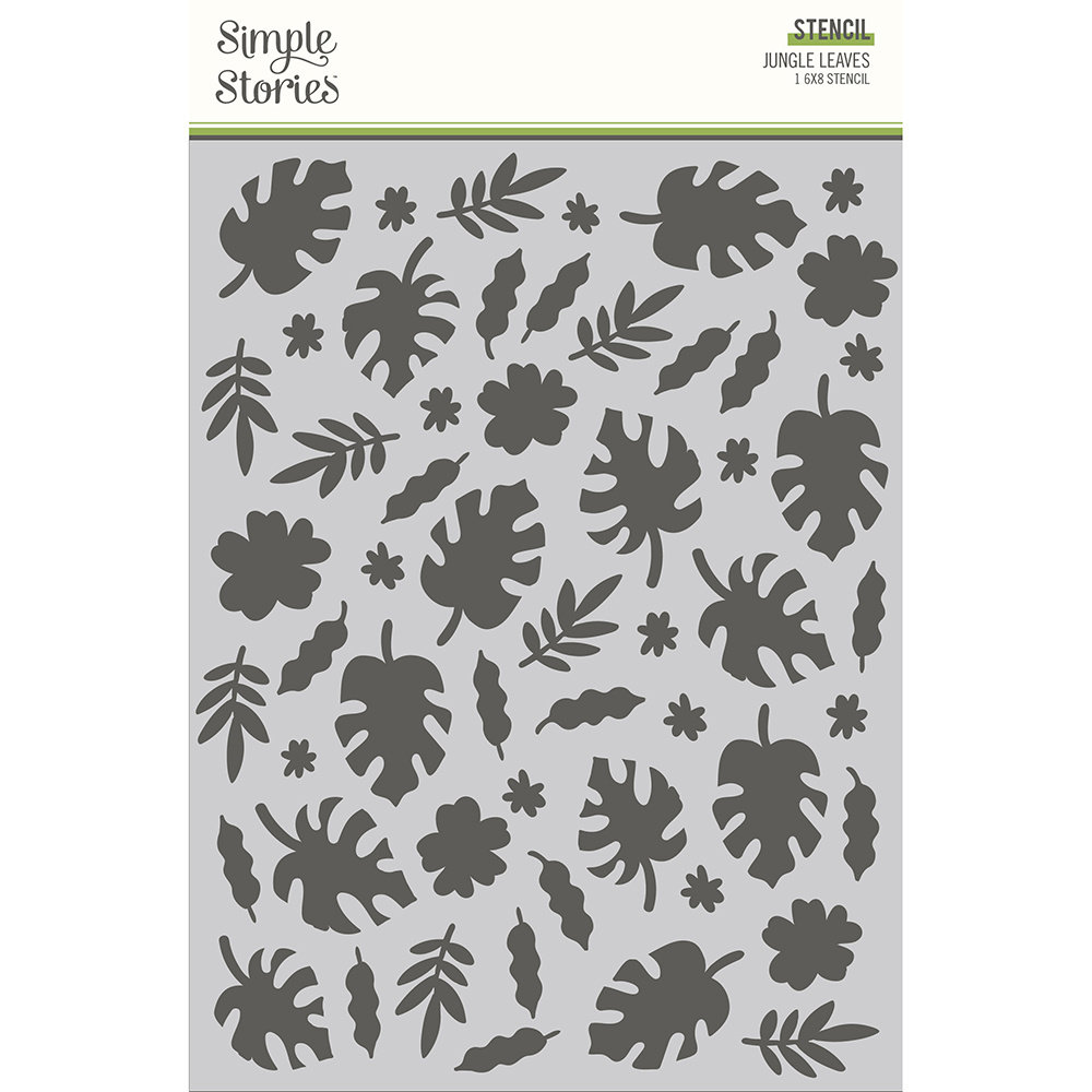 Simple Stories - JUNGLE LEAVES 6x8 - šablona / maska