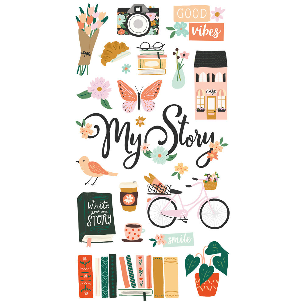 Simple Stories - MY STORY Chipboards - kartonové samolepky