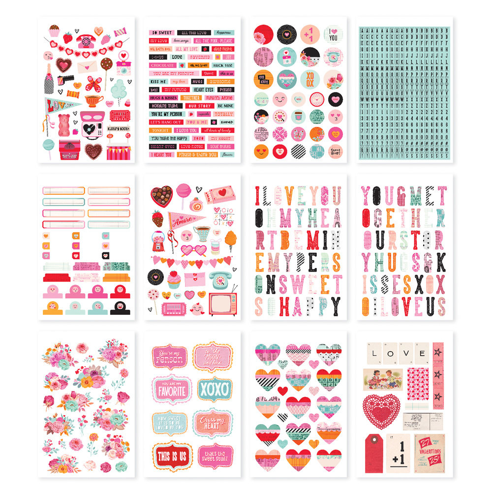 Simple Stories - HEART EYES Sticker Book - diářové samolepky