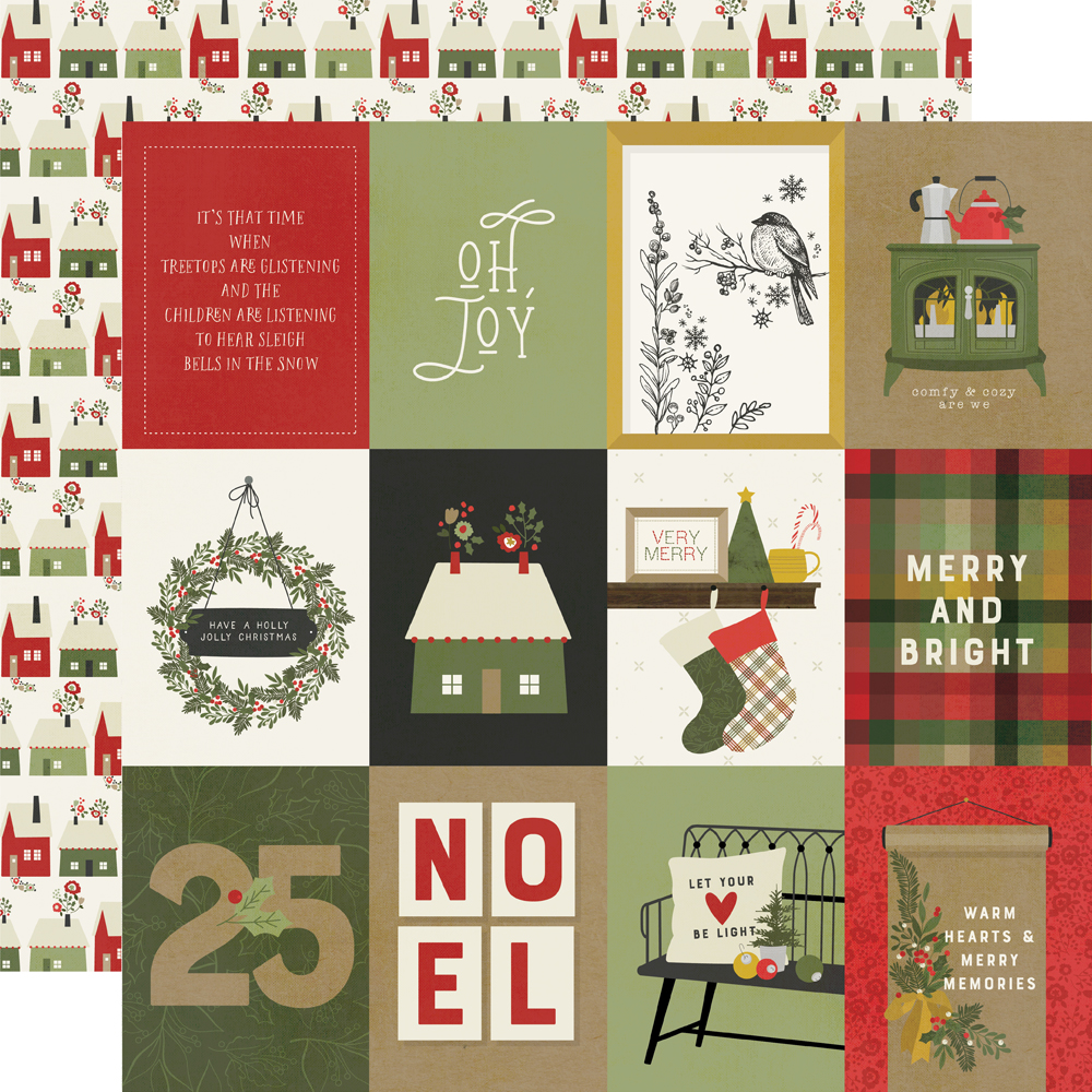 Simple Stories - THE HOLIDAY LIFE / 3x4 Elements - scrapbooková čtvrtka