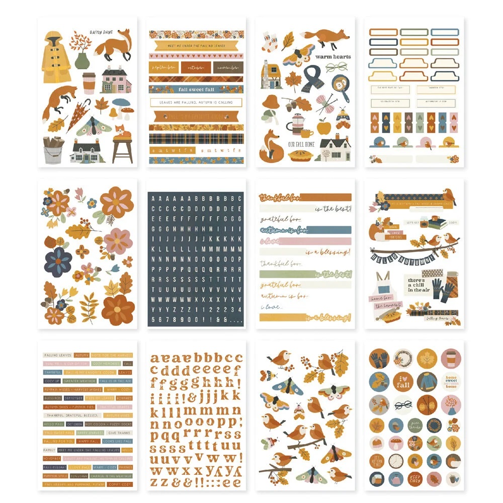 Simple Stories - ACORN LANE Sticker Book - diářové samolepky