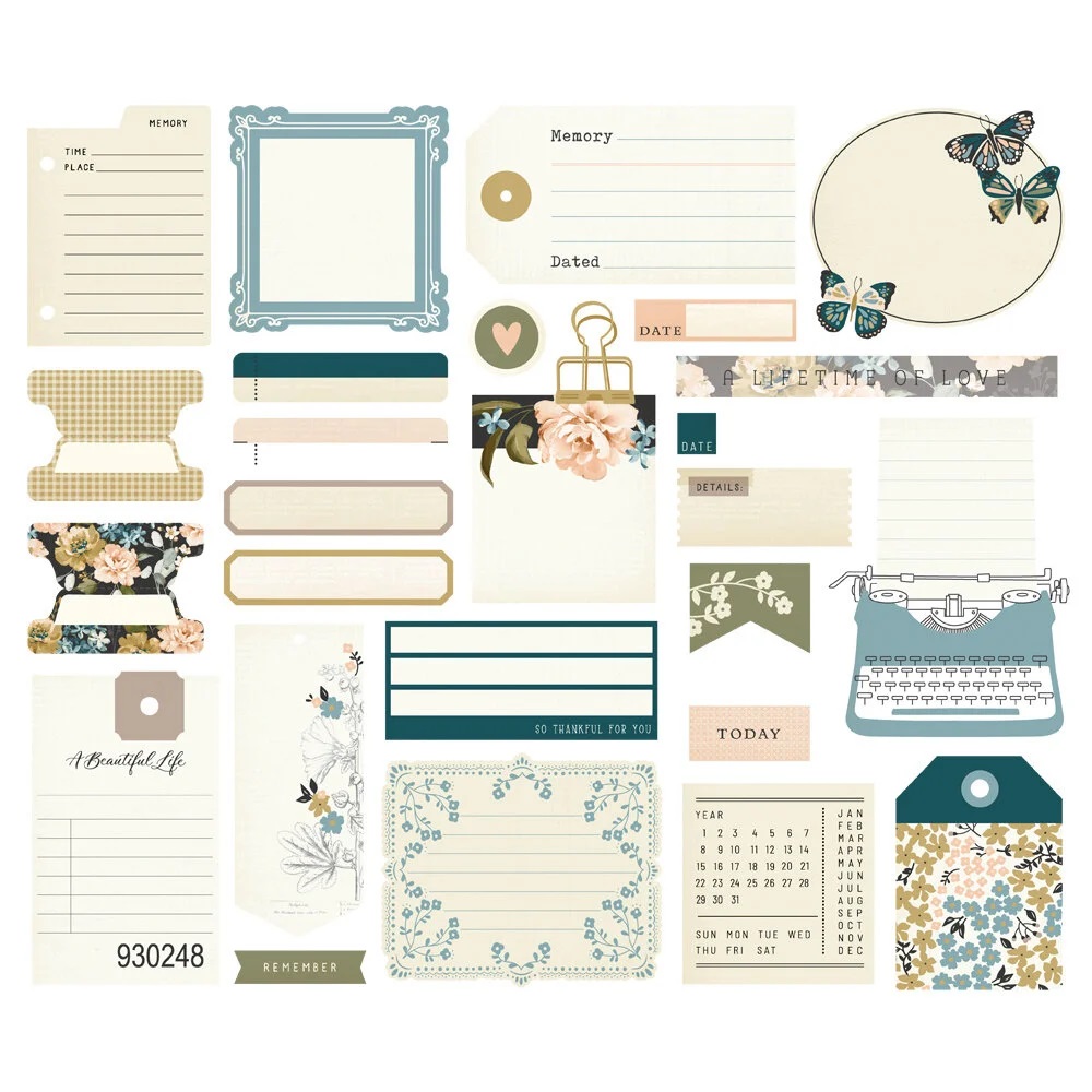 Simple Stories - REMEMBER Journal Bits - papírové výřezy