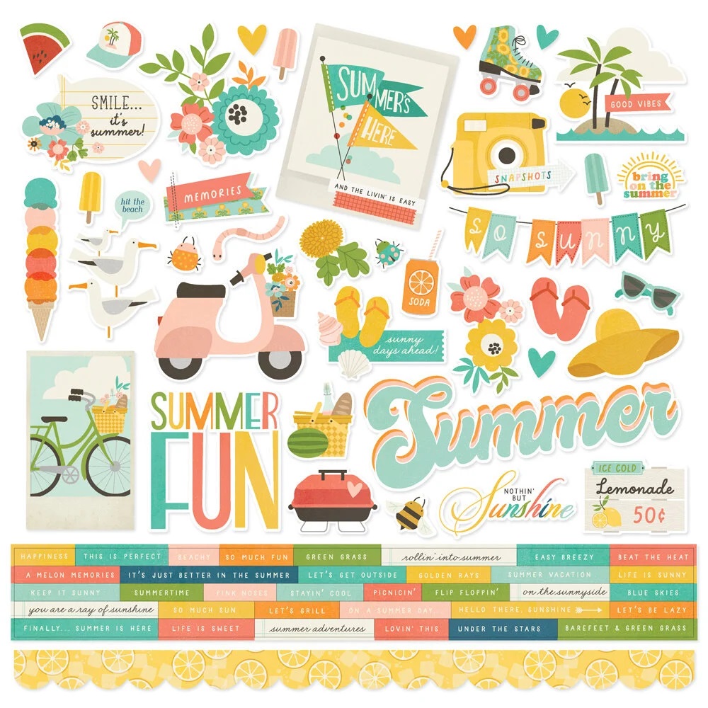 Simple Stories - SUMMER SNAPSHOTS Collection Kit - kompletní sada