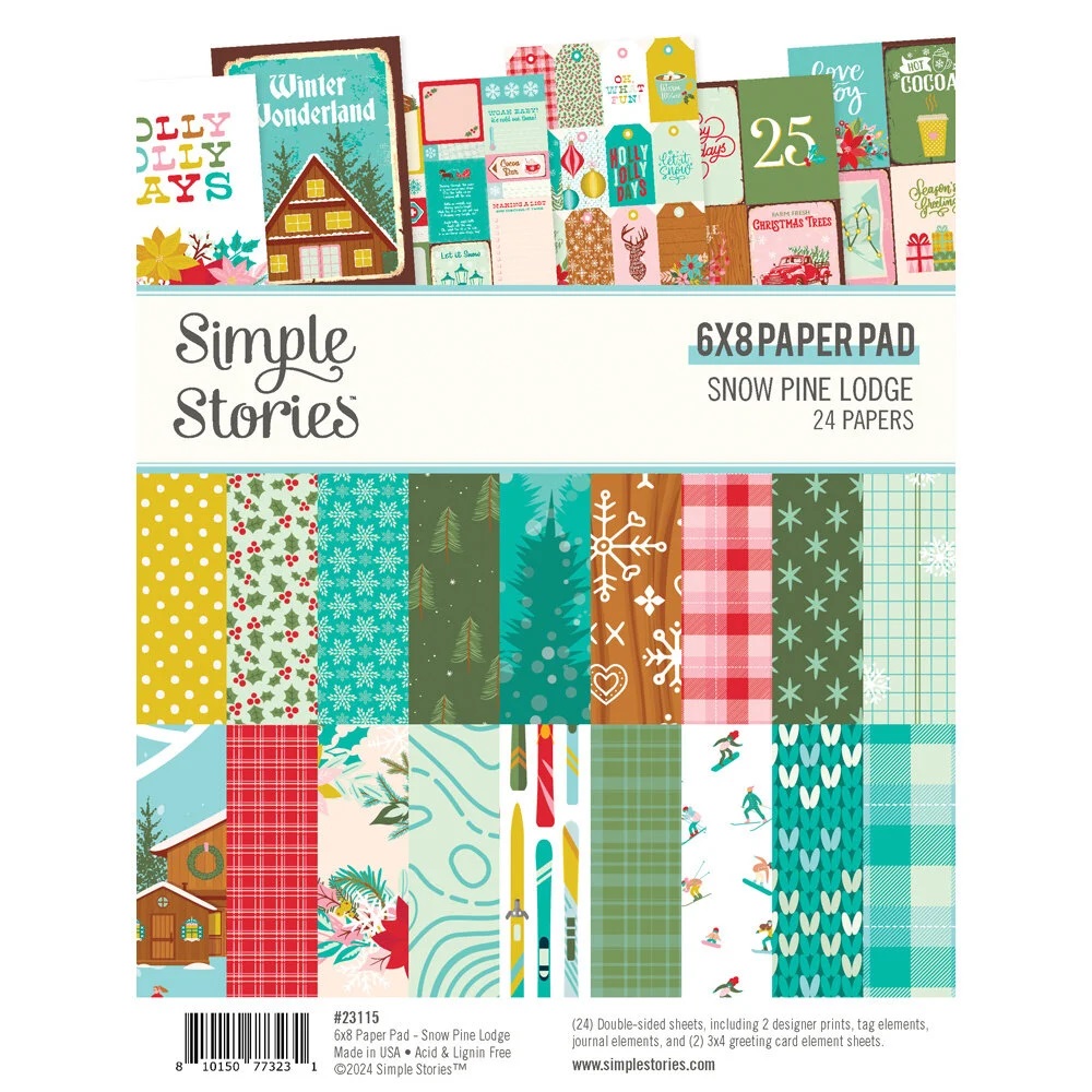Simple Stories - SNOW PINE LODGE 6x8 Paper Pad - scrapbookové čtvrtky