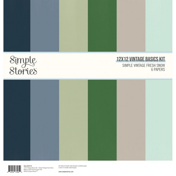 Simple Stories - SIMPLE VINTAGE FRESH SNOW Basics Kit - kompletní sada