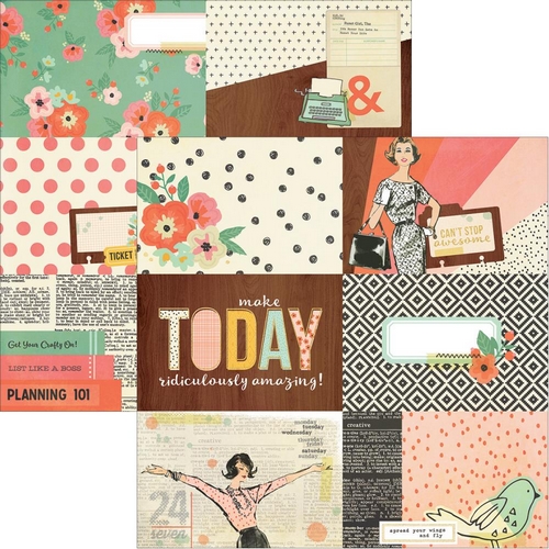 *** Simple Stories - THE RESET GIRL 4x6 Journaling Cards - scrapbooková čtvrtka