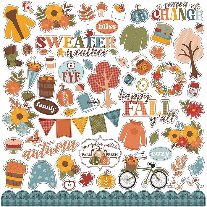 Echo Park - SWEATER WEATHER Element Stickers - samolepky