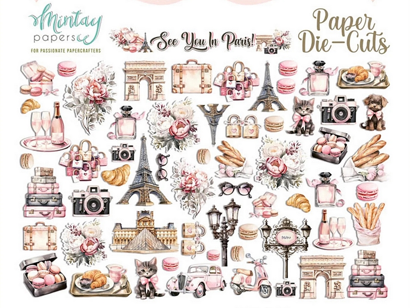 Mintay - SEE YOU IN PARIS Paper Die-Cuts - papírové výřezy
