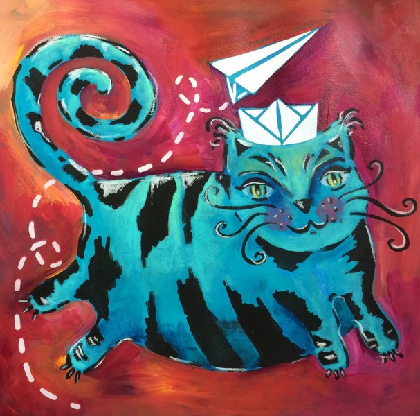 *** Crafter´s Workshop - FLYING CAT 6x6 - šablona / maska