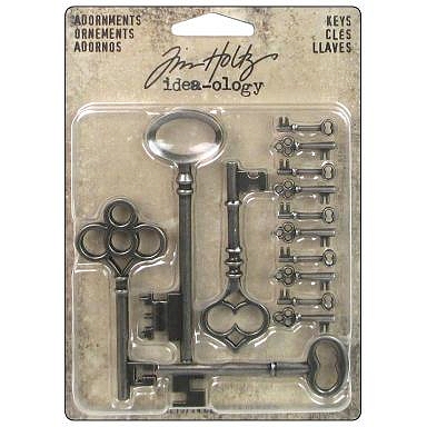 Tim Holtz - IDEA-OLOGY / KEYS ADORNMENTS - kovové ozdoby