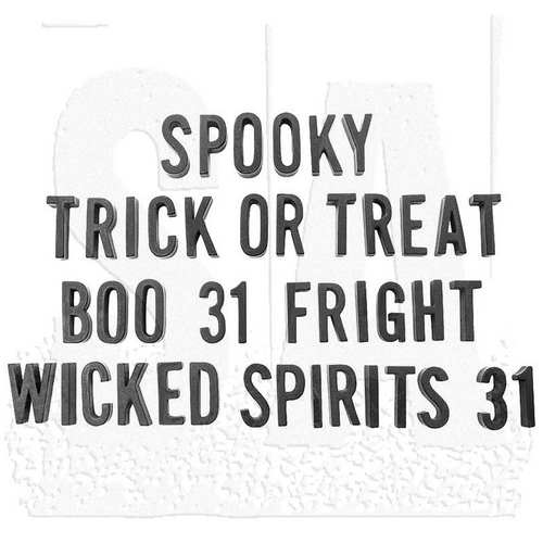 Tim Holtz - IDEA-OLOGY / HALLOWEEN TYPOGRAPHY - plastová písmenka