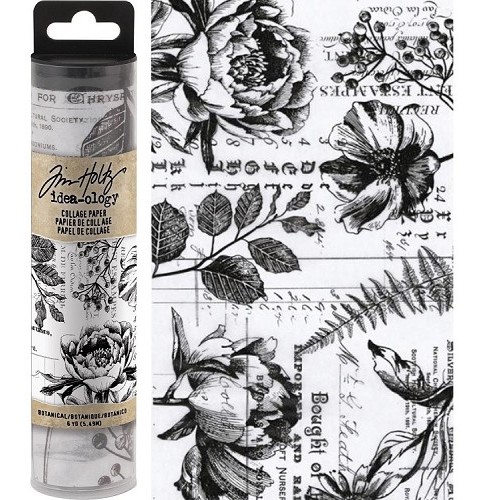 Tim Holtz - COLLAGE PAPER / BOTANICAL - hedvábný papír