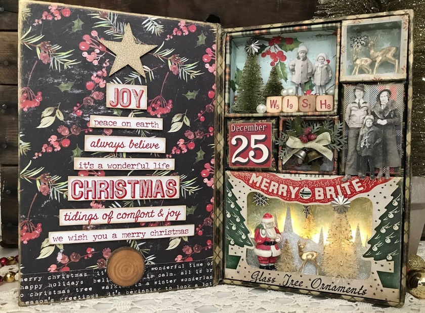 Tim Holtz - IDEA-OLOGY / BASEBOARDS CHRISTMAS - kartonové rámečky a ozdoby