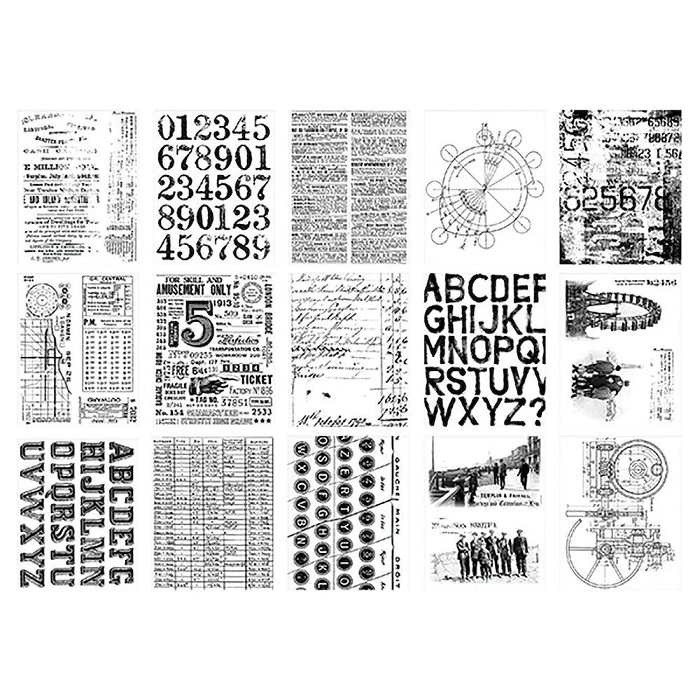Tim Holtz - COLLAGE PAPER / ARCHIVES - hedvábný papír