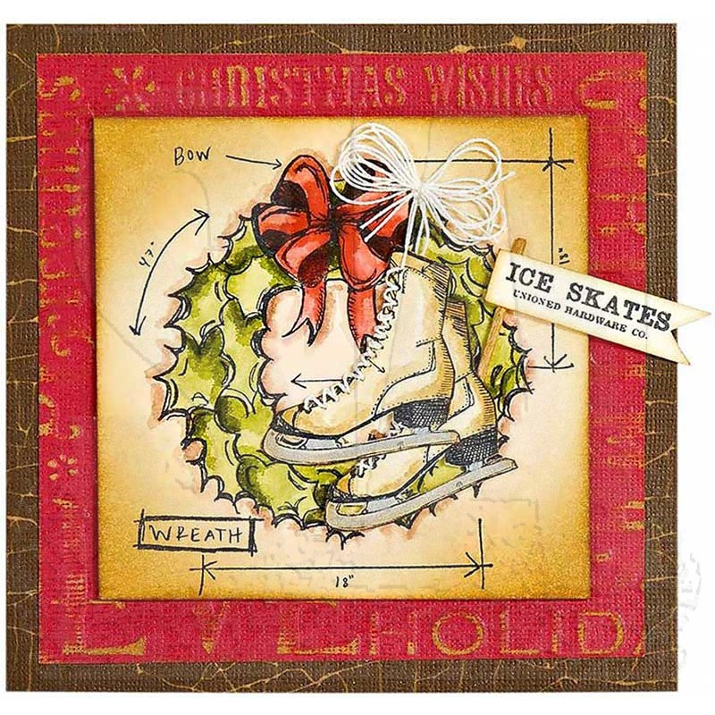 Tim Holtz - MINI BLUEPRINTS / CHRISTMAS 2 - cling razítka