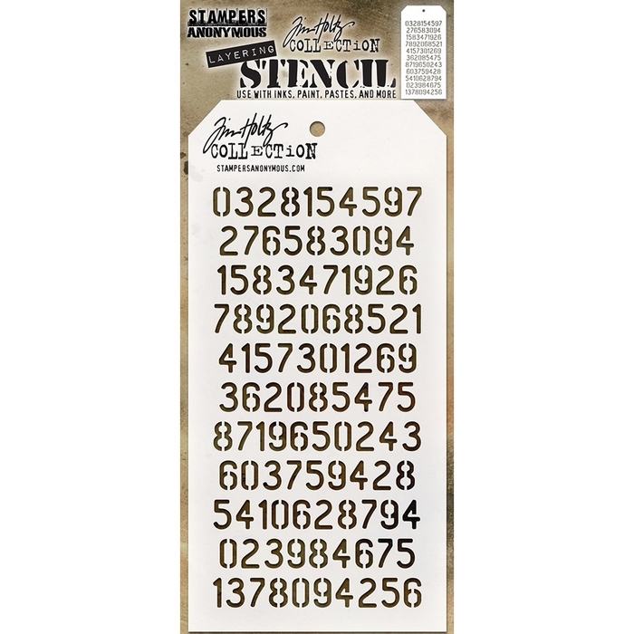 Tim Holtz - DIGITS - šablona / maska
