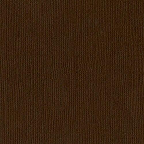 Bazzill Basics - CANVAS / CHOCOLATE - scrapbooková čtvrtka