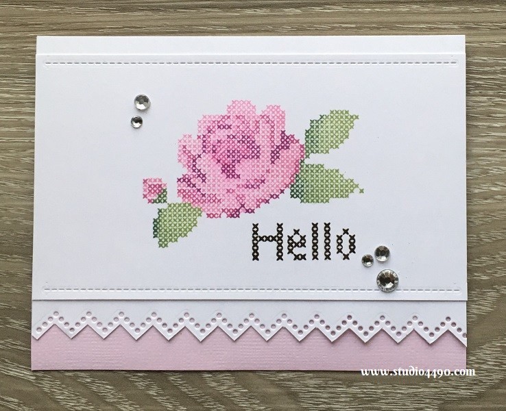 *** Waffle Flower - STITCHED ROSES - razítka a šablony