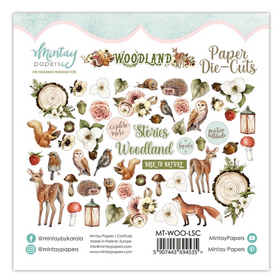 Mintay - WOODLAND Paper Die-Cuts - papírové výřezy