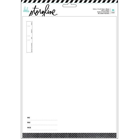 Heidi Swapp - STORYLINE 8.5x11 / BLACK STRIPE - scrapbookové album