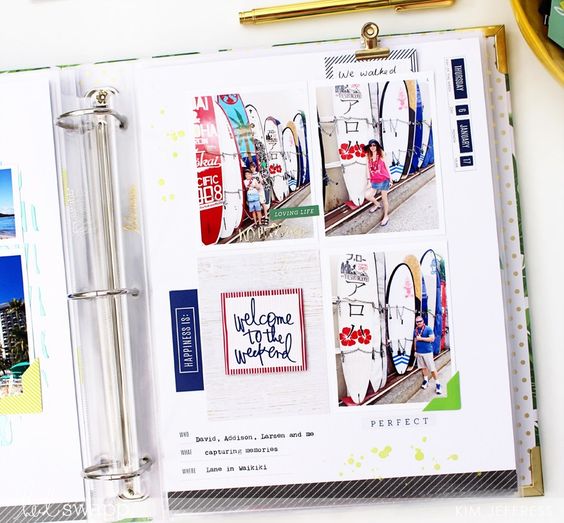 Heidi Swapp - STORYLINE 8.5x11 / BLACK STRIPE - scrapbookové album