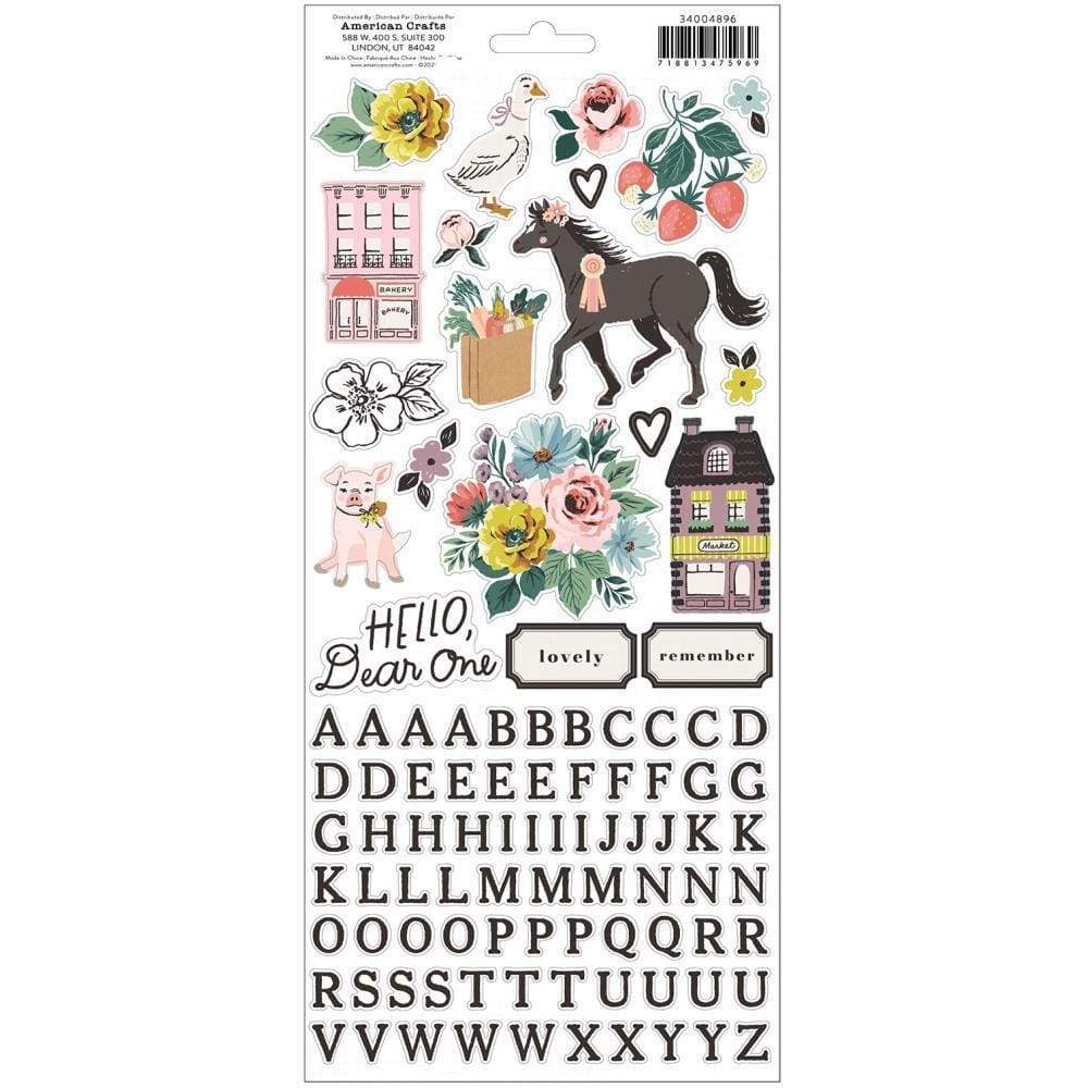 American Crafts - MARKET SQUARE Icon Stickers - samolepky