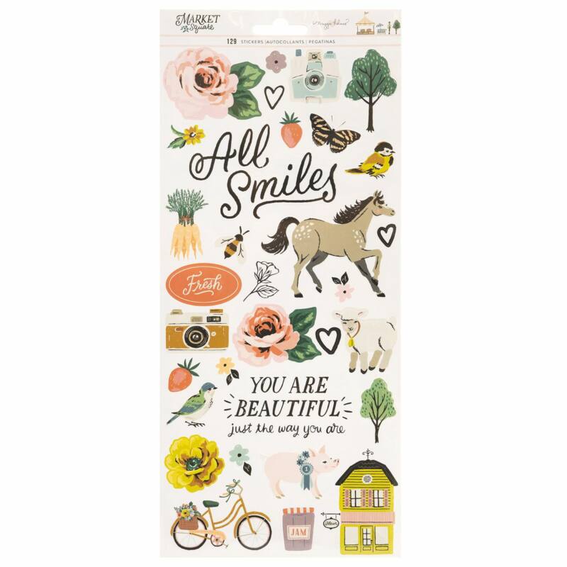 American Crafts - MARKET SQUARE Icon Stickers - samolepky