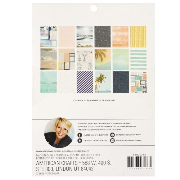Heidi Swapp - SET SAIL 6x8 - scrapbookové čtvrtky
