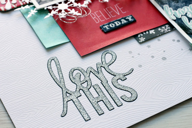 American Crafts - WOODGRAIN / WHITE - scrapbooková čtvrtka