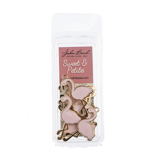 John Bead - PETITE CHARMS / FLAMINGO - kovové přívěsky